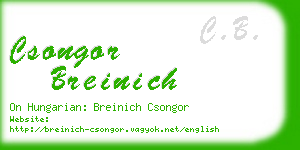 csongor breinich business card